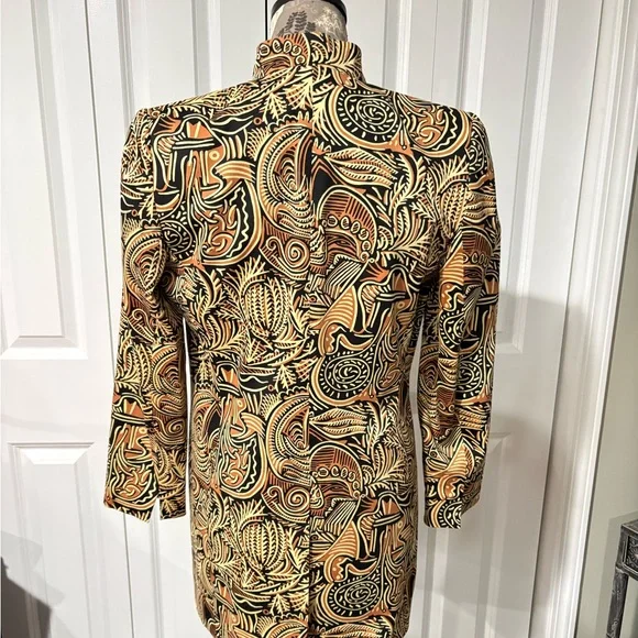 Artistic Patterned Women's Blazer - Picture 2 of 6